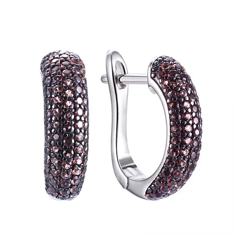 Серьги с английским замком из серебра