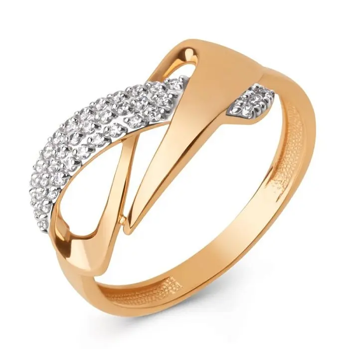 Кольцо декоративное из красного золота