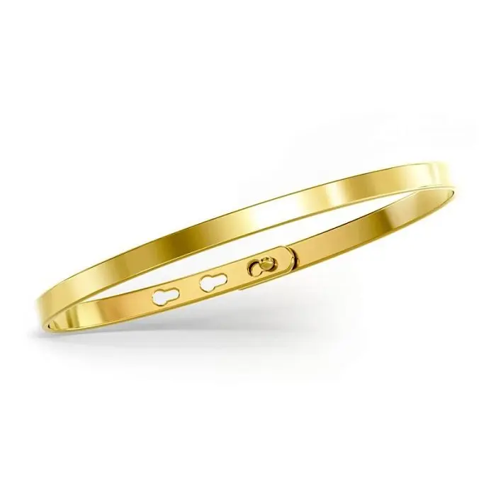 Браслет жесткий из позолоты