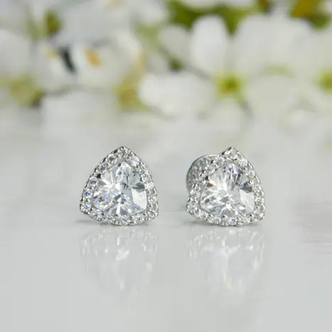 Серьги пуссеты из серебра