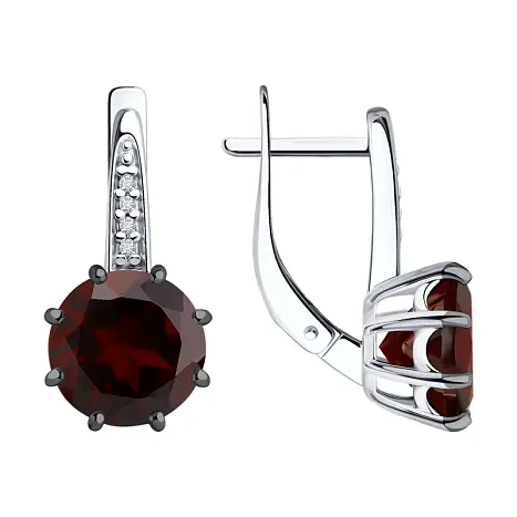 Серьги с английским замком из серебра