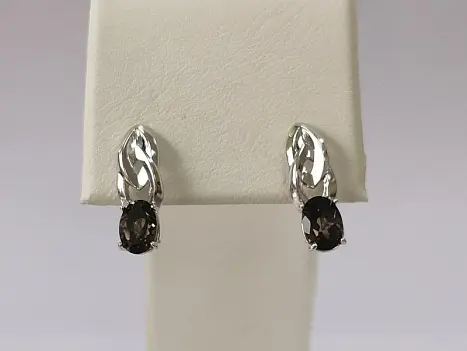 Серьги с английским замком из серебра
