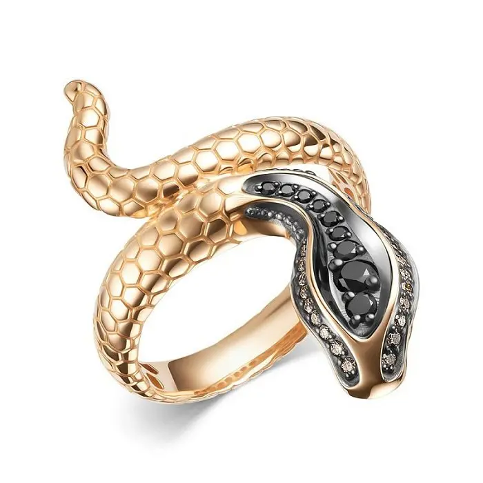 Кольцо декоративное из красного золота