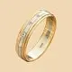 Кольцо обручальное из комбинированного золота