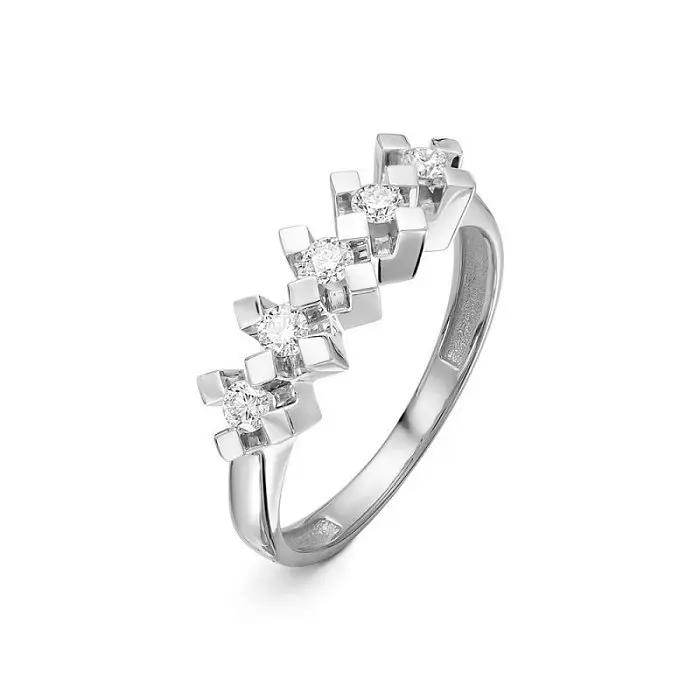 Кольцо декоративное из белого золота