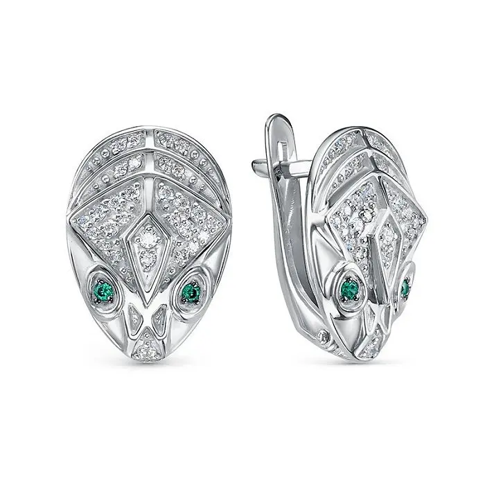 Серьги с английским замком из серебра