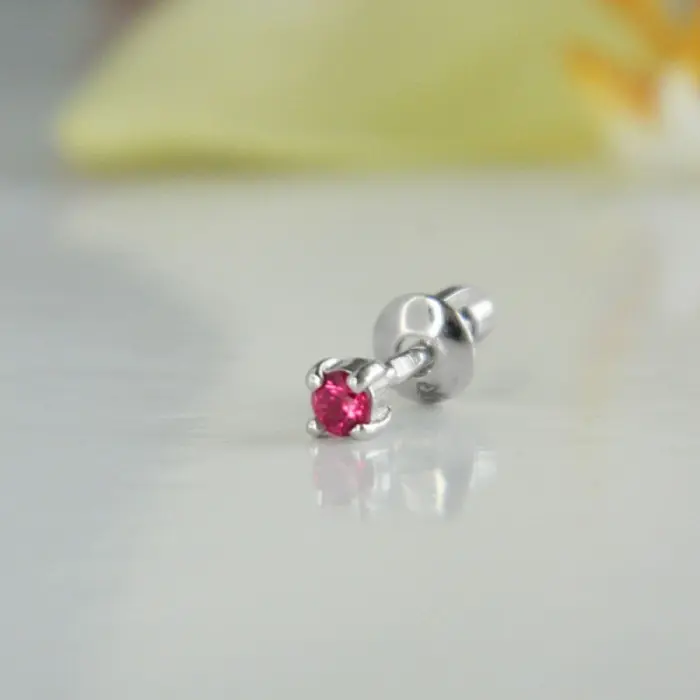 Серьги одиночные из серебра