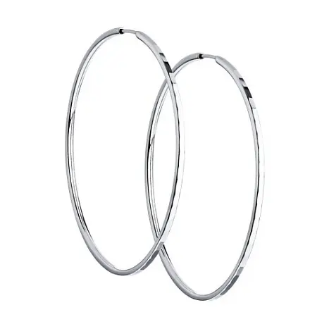 Серьги конго из серебра
