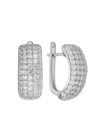 Серьги с английским замком из серебра
