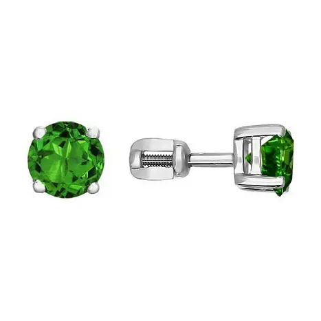 Серьги пуссеты из серебра