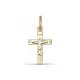 Подвеска крест из комбинированного золота