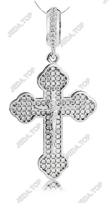 Подвеска крест из серебра