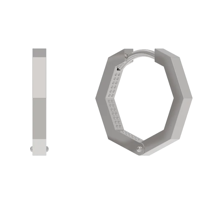 Серьги конго из серебра
