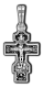 Подвеска крест из черного серебра