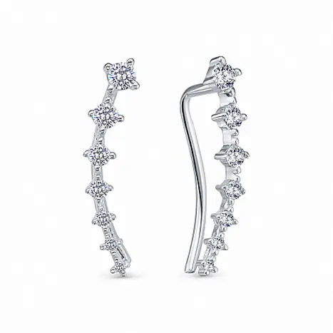 Серьги зажимы из серебра