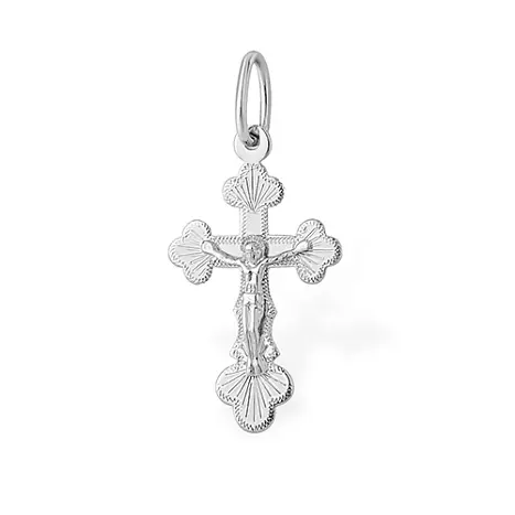 Подвеска крест из серебра