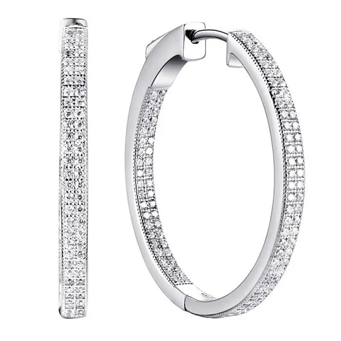 Серьги конго из серебра