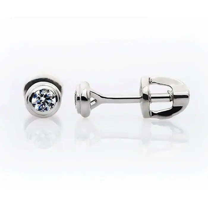 Серьги пуссеты из серебра