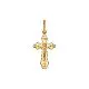 Подвеска крест из красного золота