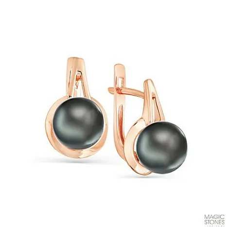 Серьги с английским замком из красного золота