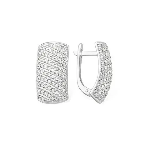Серьги с английским замком из серебра