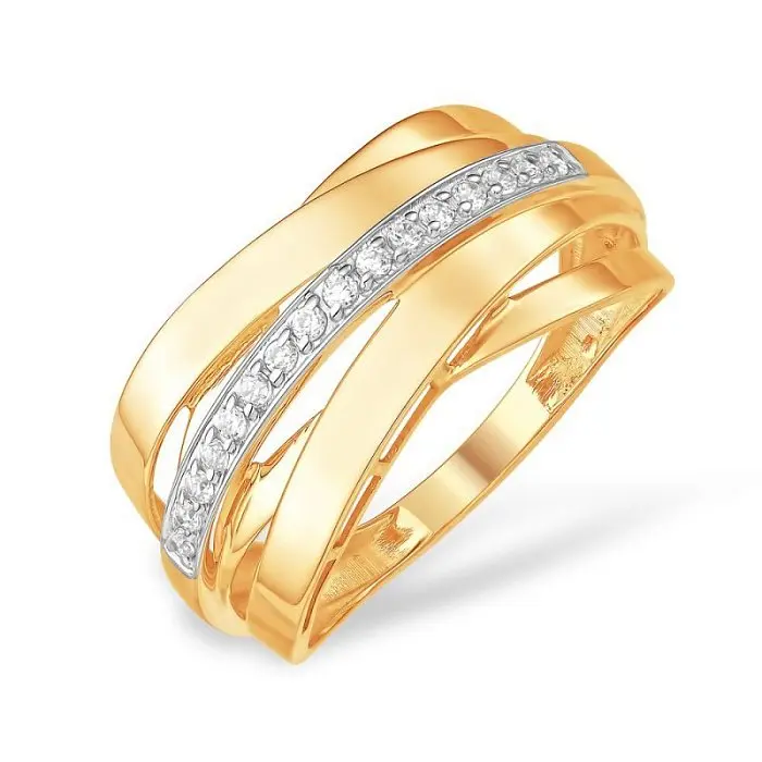 Кольцо декоративное из красного золота