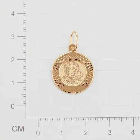 Подвеска икона из красного золота