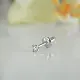 Серьги одиночные из серебра