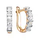 Серьги 3400-210 Серьги с английским замком из комбинированного золота