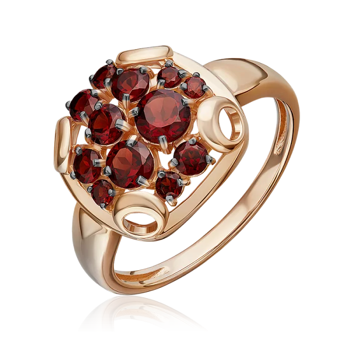 Кольцо декоративное из красного золота