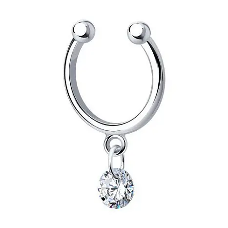 Серьги каффы из серебра
