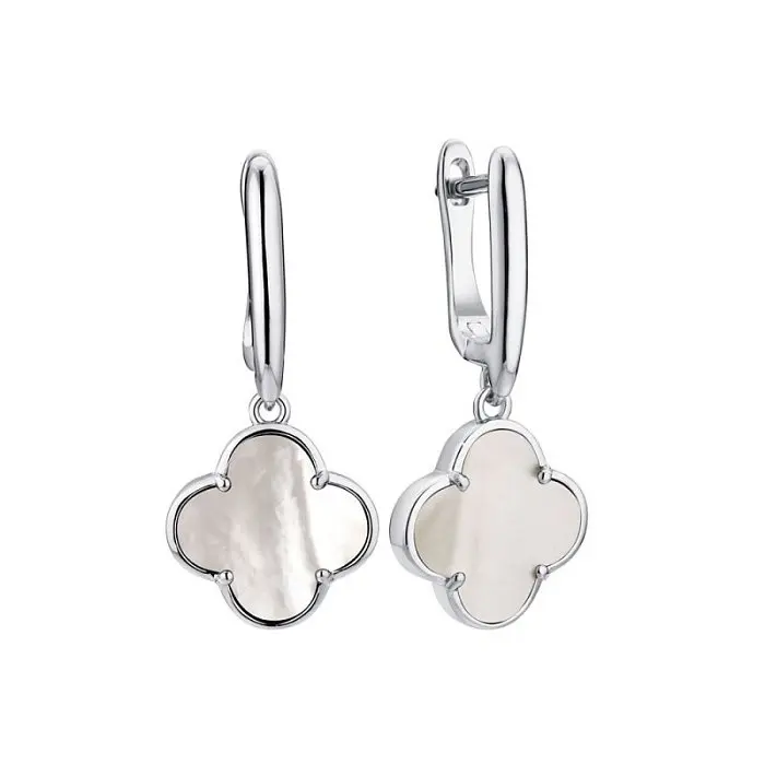 Серьги подвесные из серебра