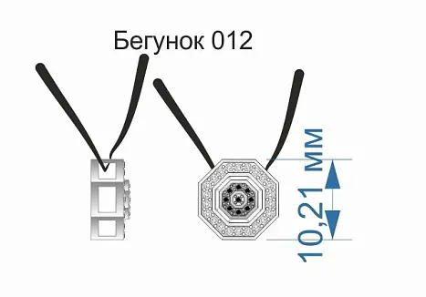 Цепь колье из комбинированного золота