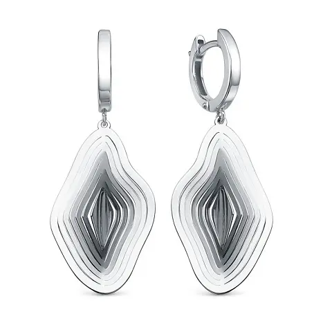 Серьги подвесные из серебра