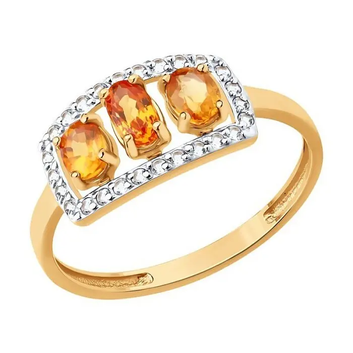 Кольцо декоративное из красного золота