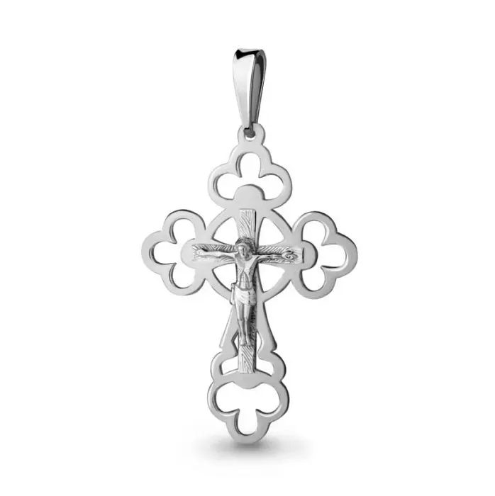 Подвеска крест из серебра
