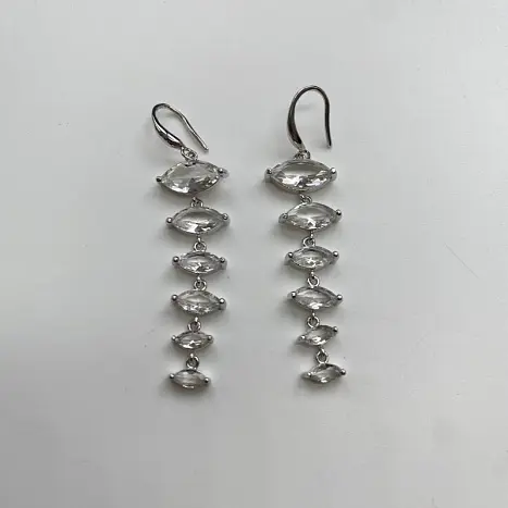 Серьги петельки из серебра