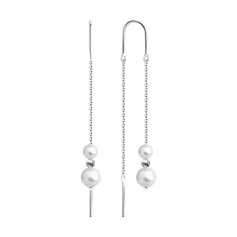 Серьги цепочки из серебра