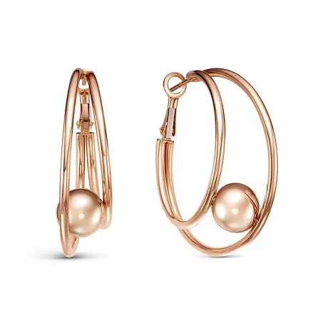Серьги с английским замком из красного золота