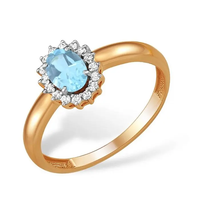 Кольцо декоративное из красного золота