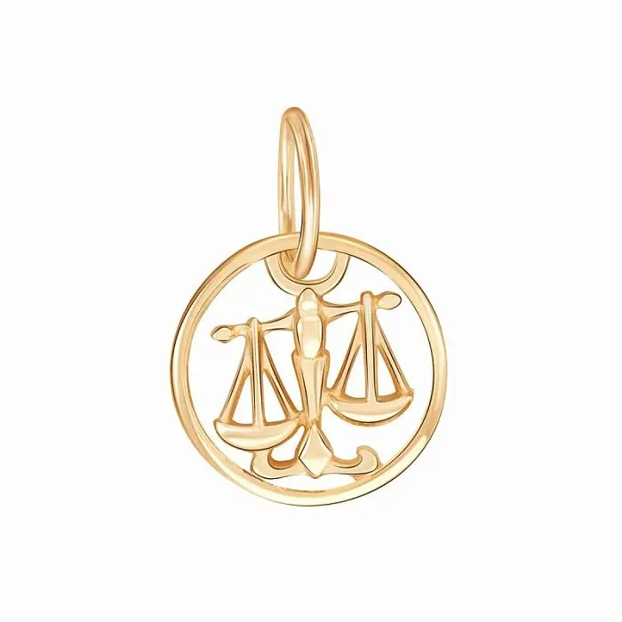Подвеска знак зодиака из красного золота