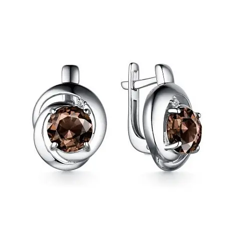 Серьги с английским замком из серебра
