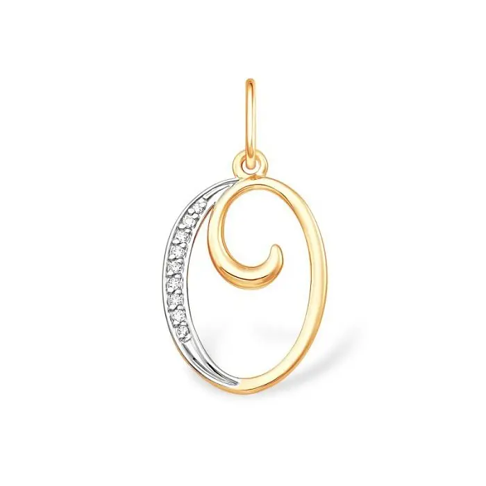 Подвеска буква из красного золота