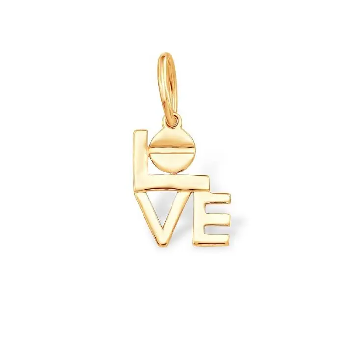 Подвеска декоративная из красного золота