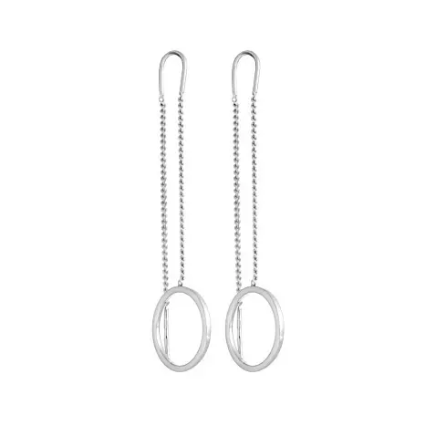 Серьги цепочки из серебра