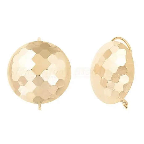 Серьги петельки из красного золота