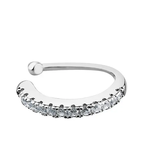 Серьги каффы из серебра