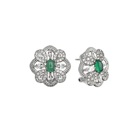 Серьги с английским замком из серебра