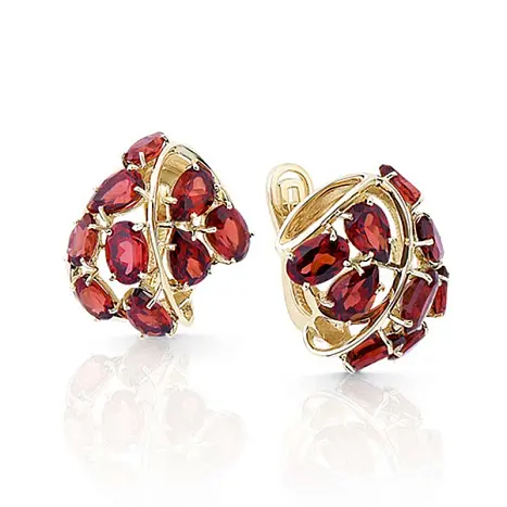 Серьги с английским замком из красного золота