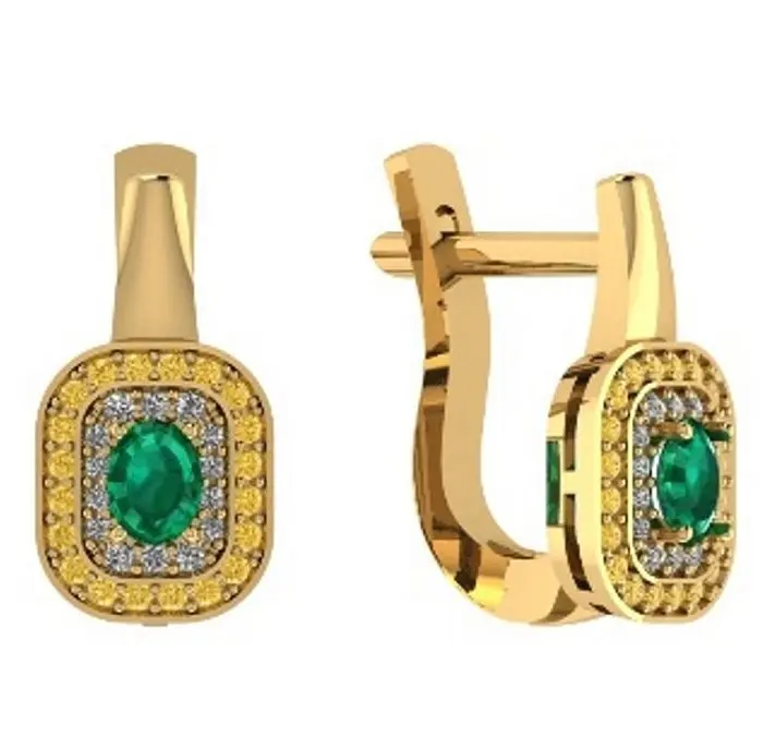 Серьги с английским замком из красного золота